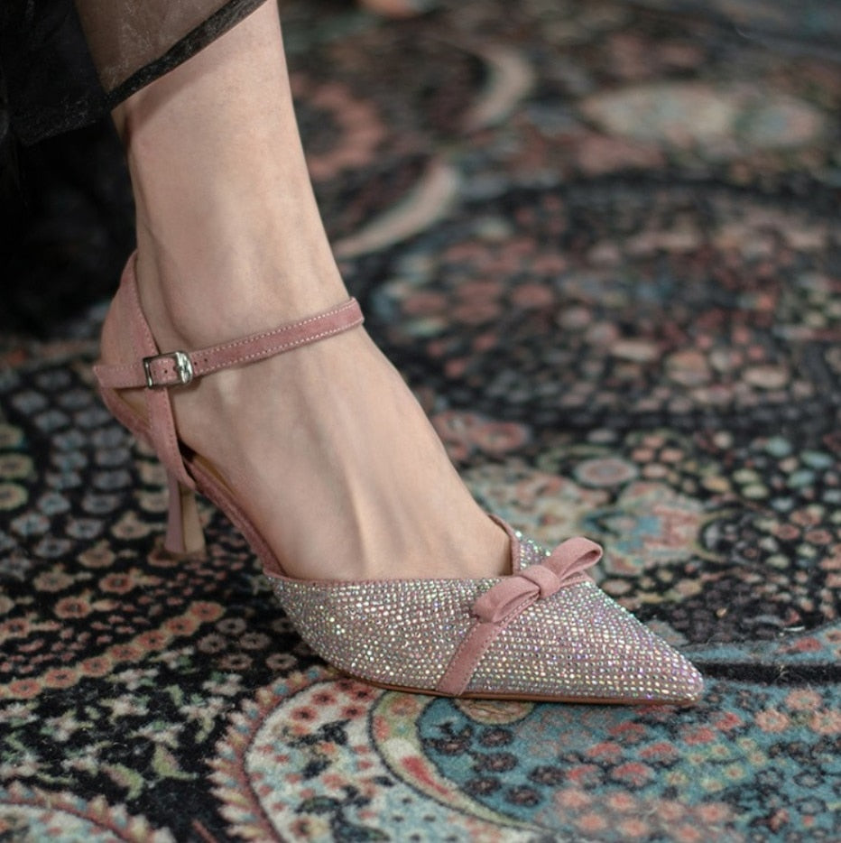 Sparkly Pointed Toe Pumps