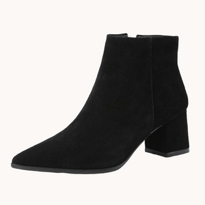 Pointed Toe Suede Ankle Boots