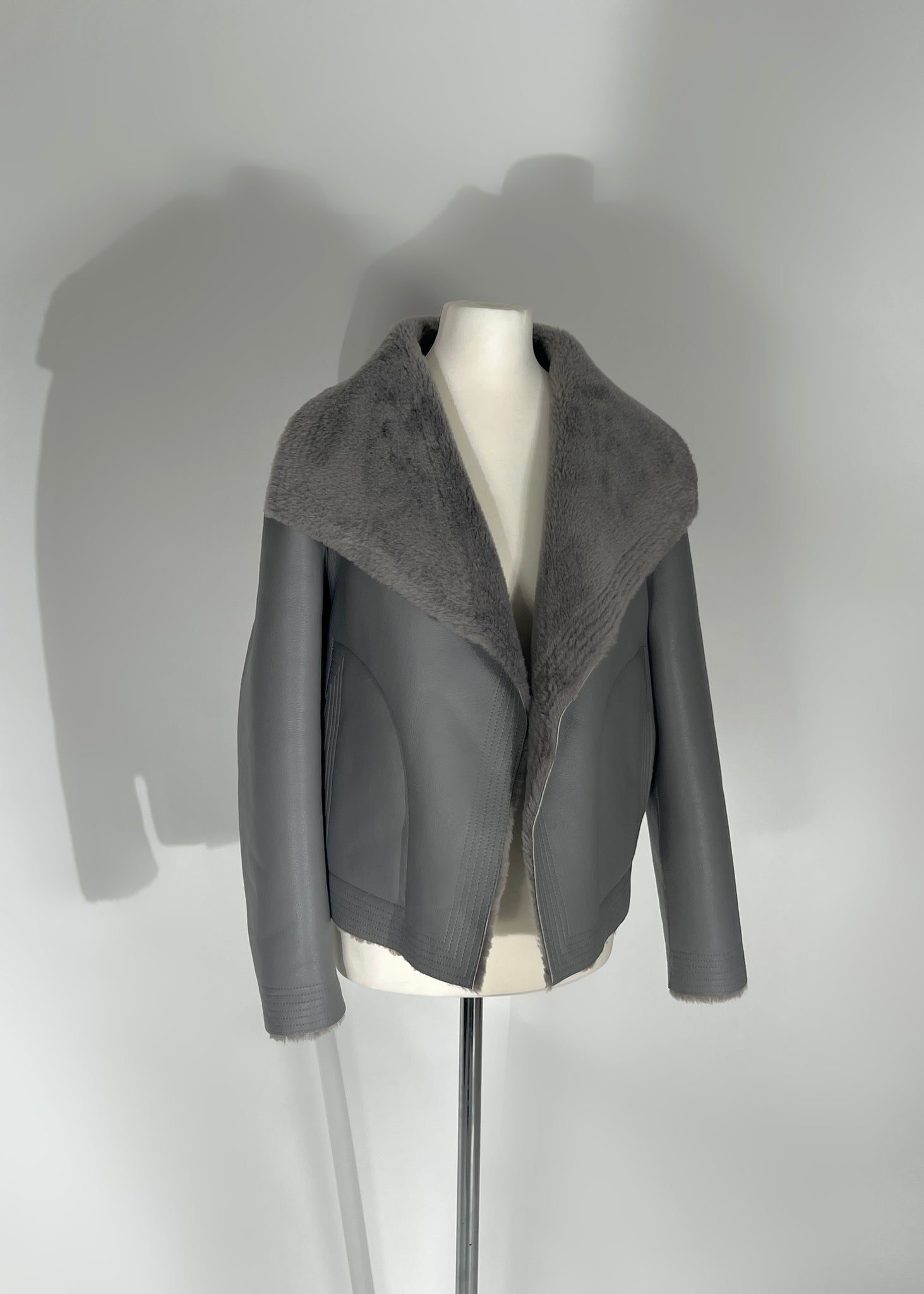 Merino Wool & Leather Shearling Jacket