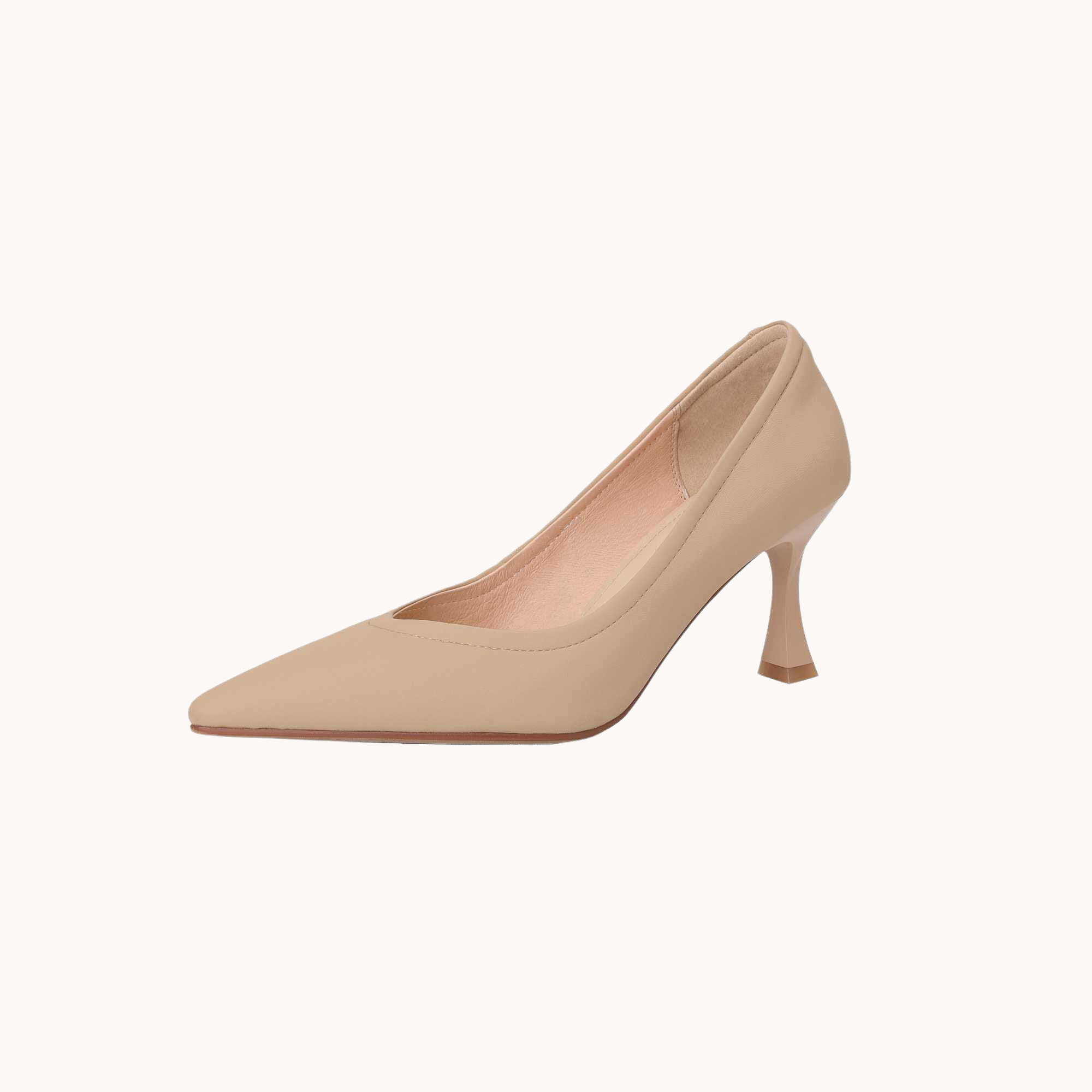 Soft Leather Pumps Nude
