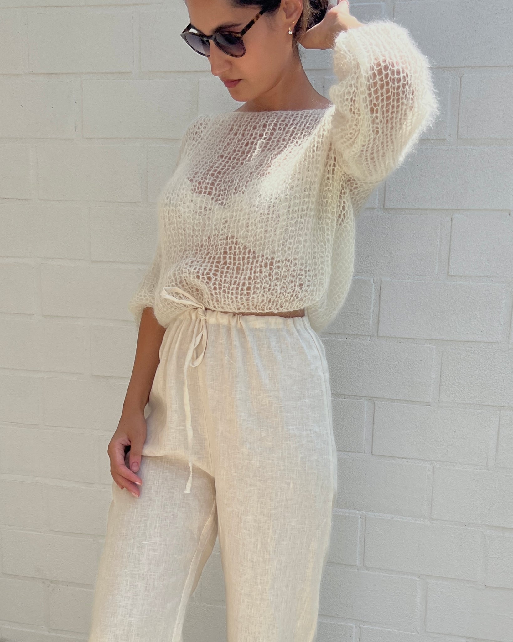 Cropped Delicate Mohair Sweater