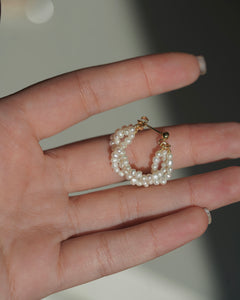 Genuine Rice Pearl Earrings