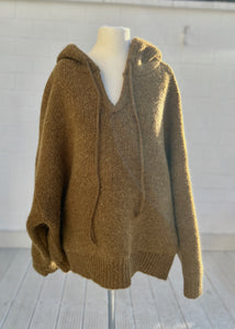 Oversize Hooded Wool Sweater