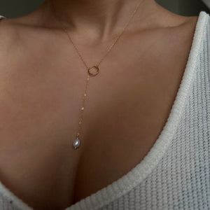 Handgefertigte Perlen Anhänger Gold Halskette