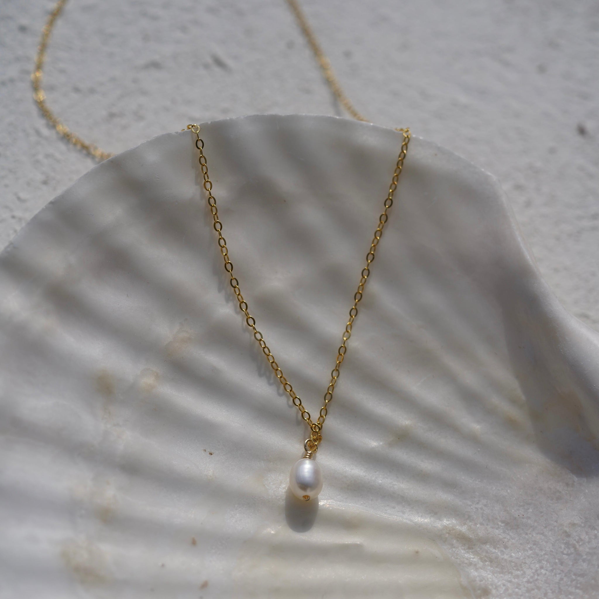 Necklace With Tiny Pearl Pendant