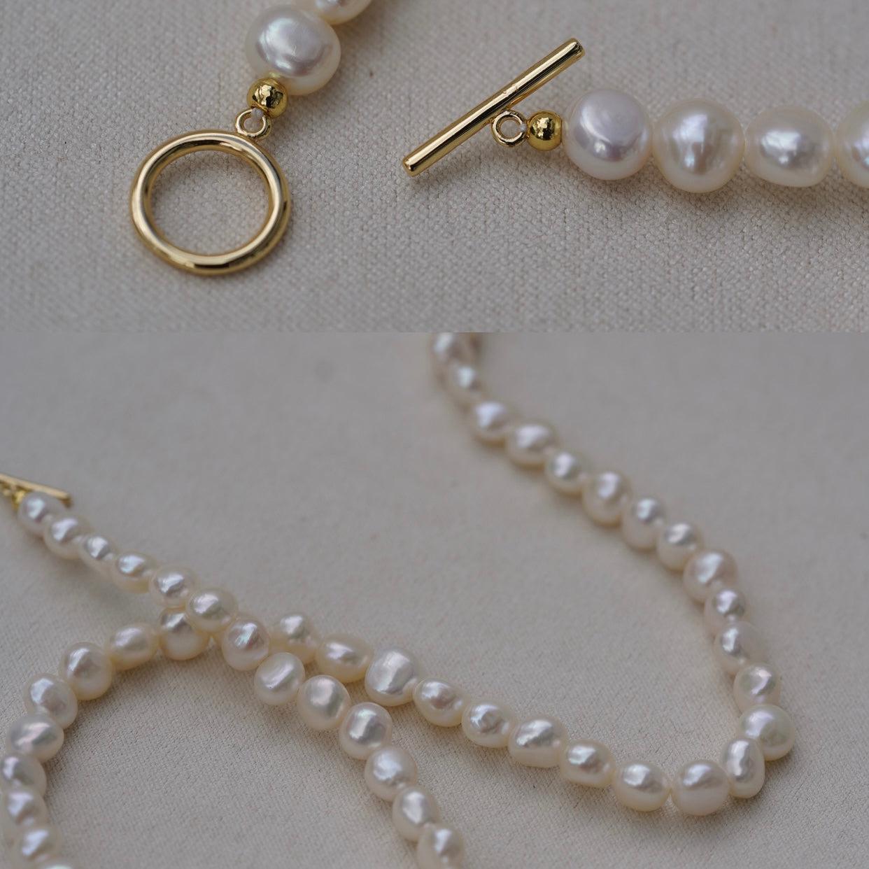 Raw Pearl Clavicle Necklace