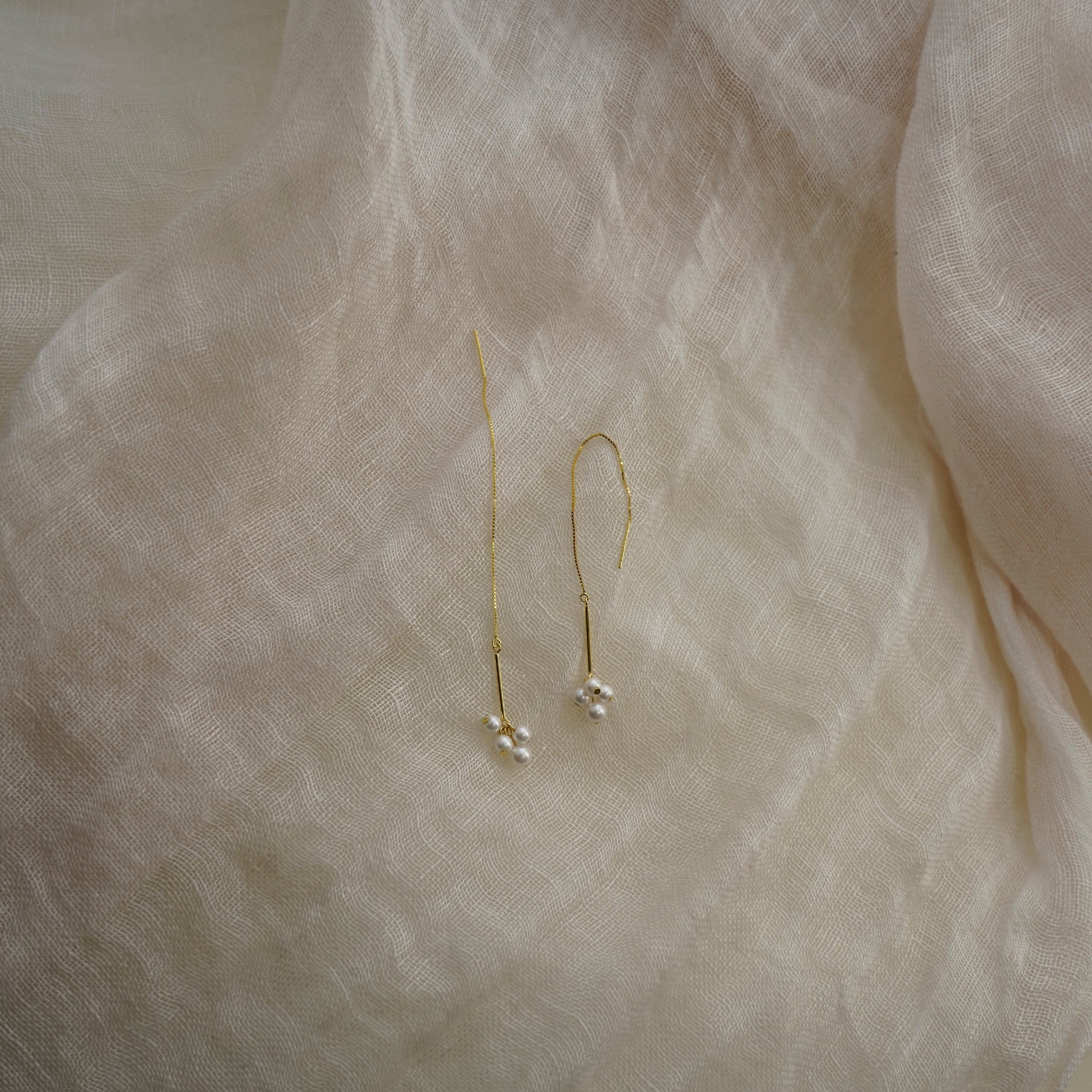 Gold Filled Long Drop Earrings