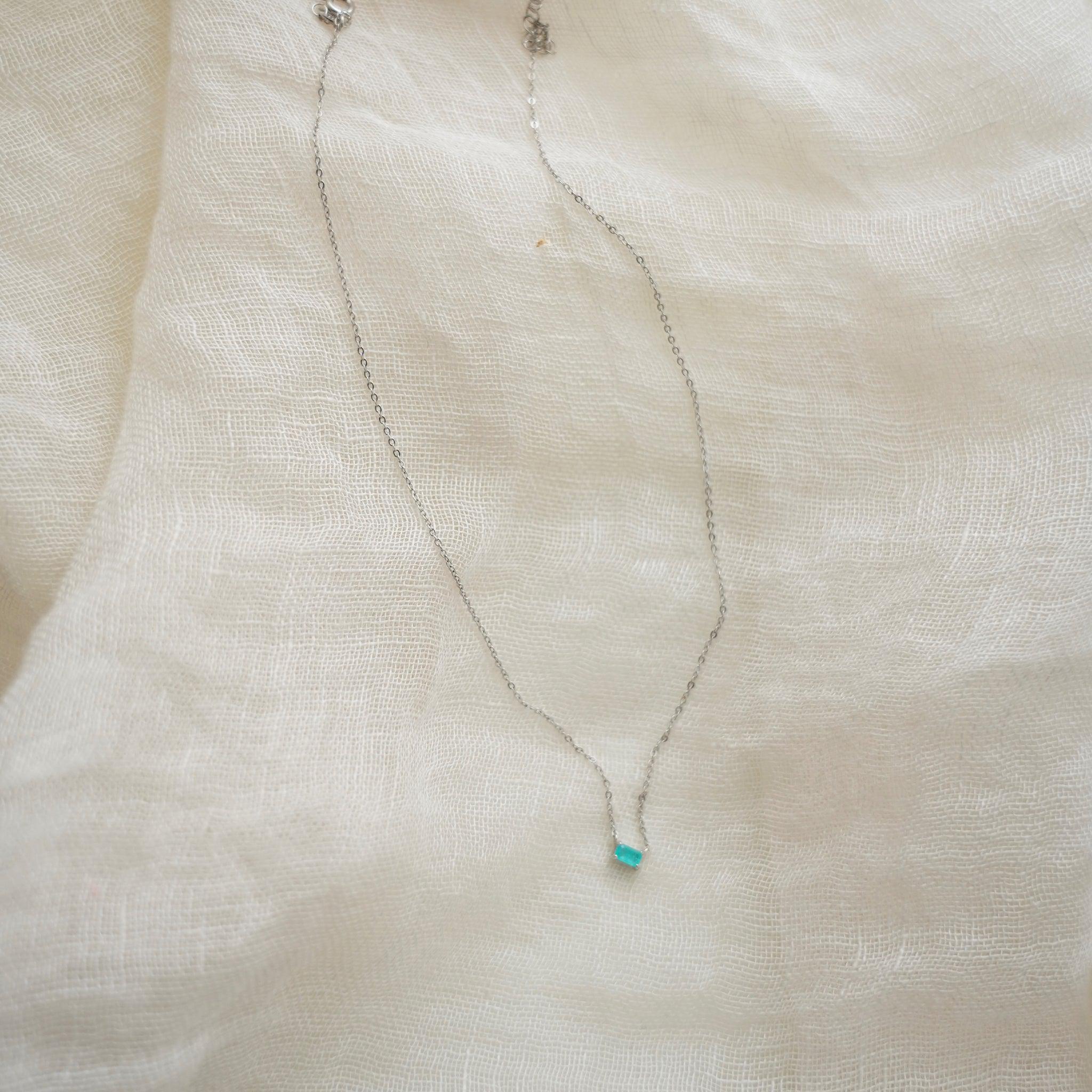 Sterling Silver Necklace With Natural Stone