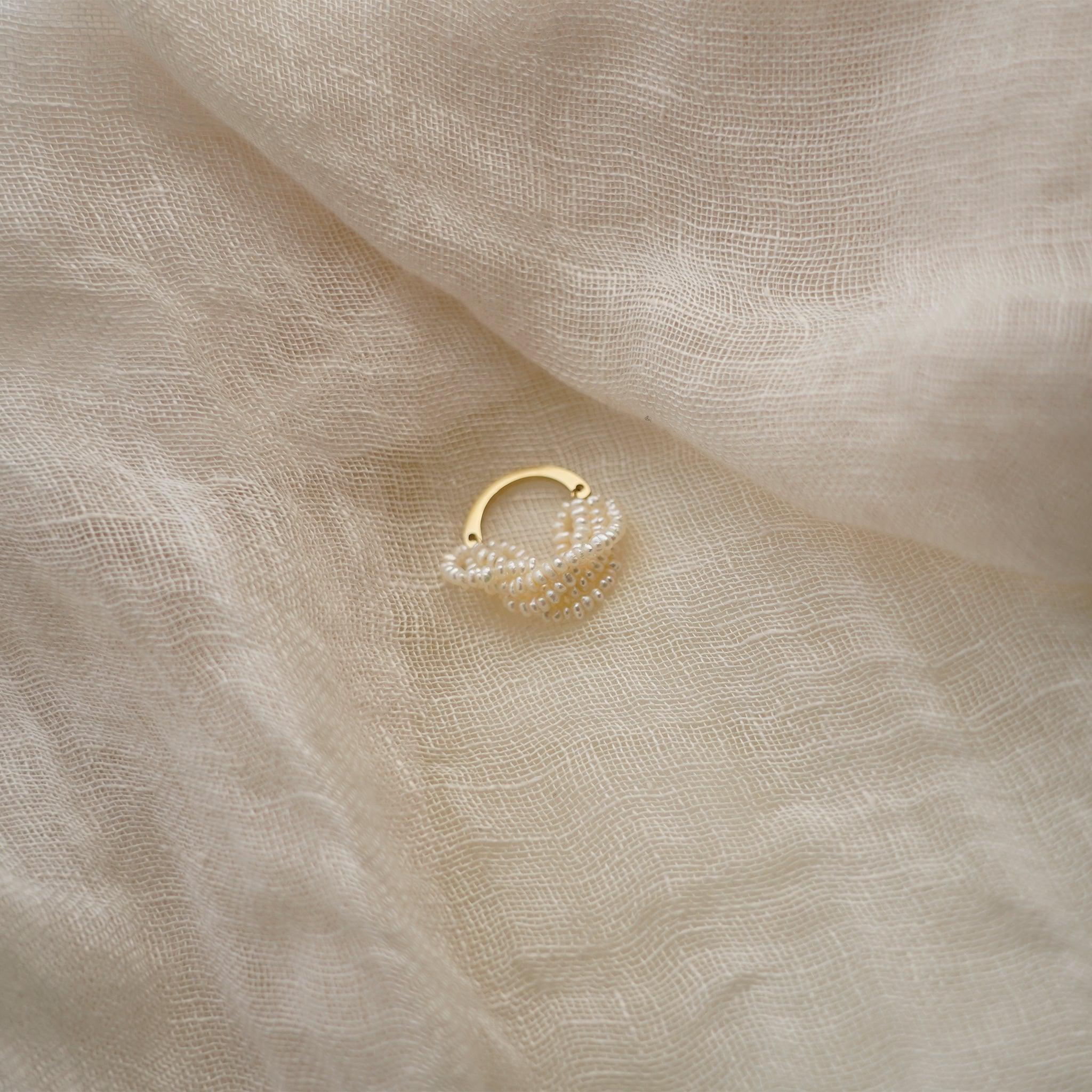 Titanium Pearl Cocktail Ring