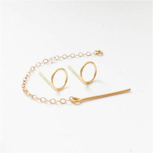 Delicate Chain Clavicle Earrings