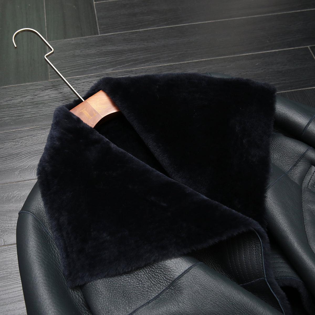 Merino Wool & Leather Shearling Jacket