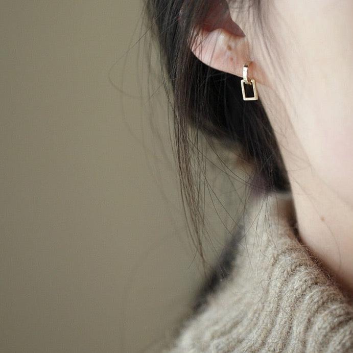 Simple 9 Karat Gold Earrings