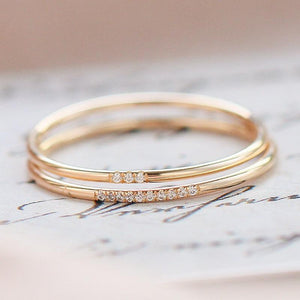 Delicate Gold Zircon Ring