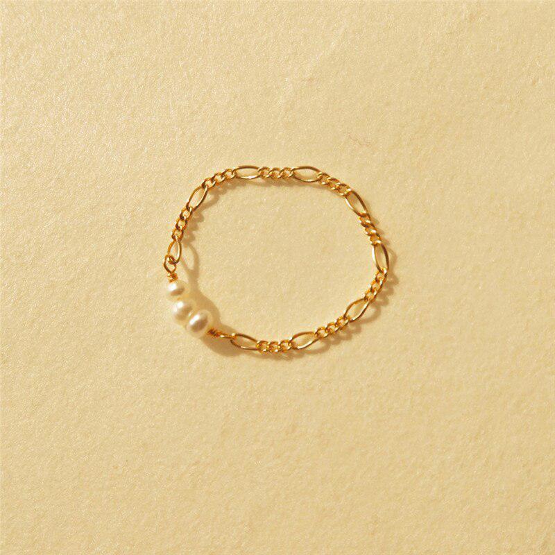 Figaro Ring With Natural Tiny Pearls