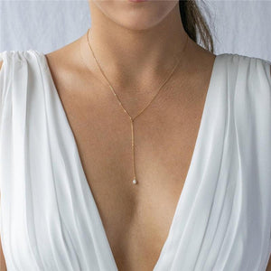 Drop Necklace With Pearl Pendant