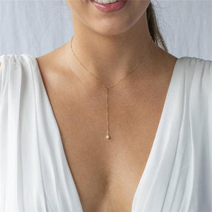 Drop Necklace With Pearl Pendant