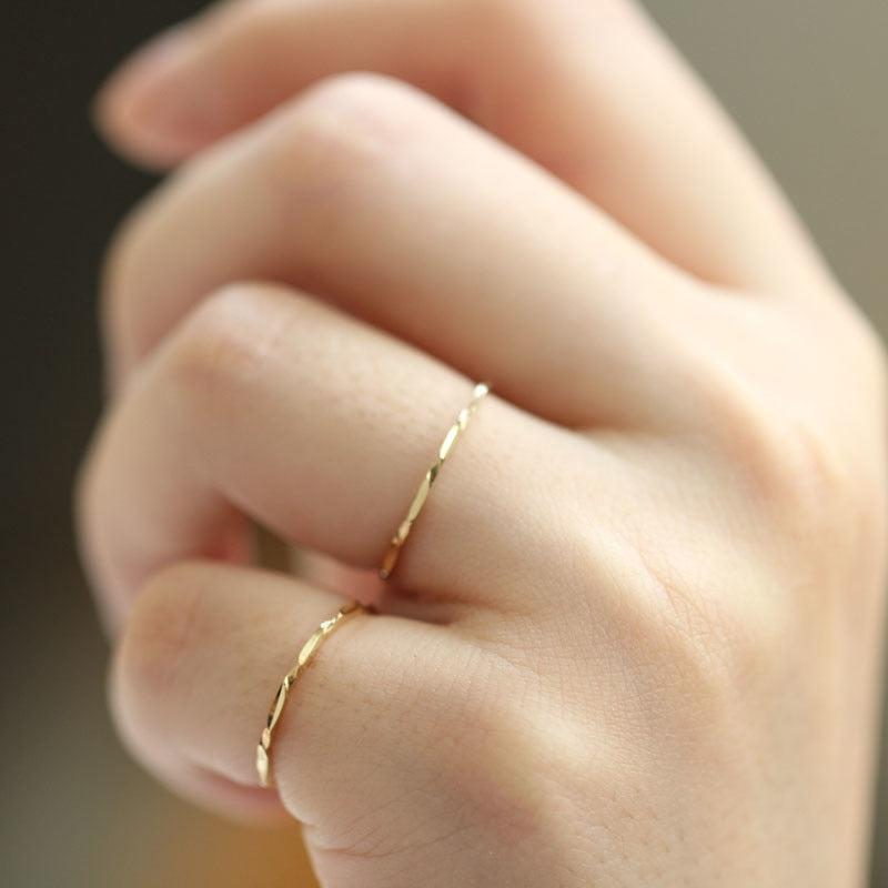 14 Karat Gold Delicate Sparkly Ring